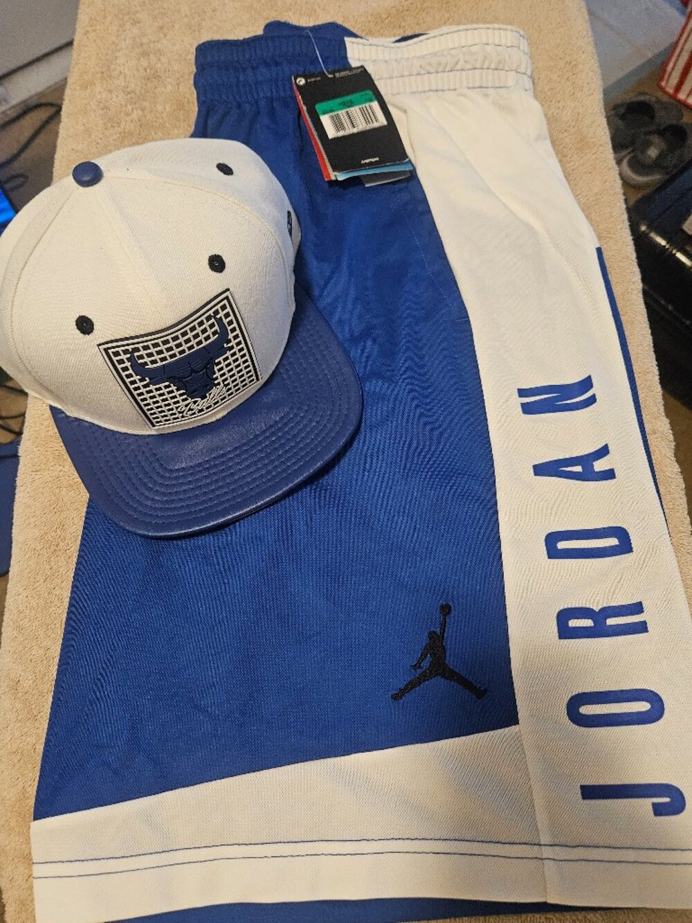 Jordan Motorsport shorts (size XL) + matching cap.